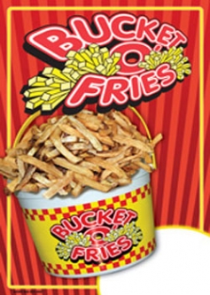 Bucket-O-Fries A-Frame Sign